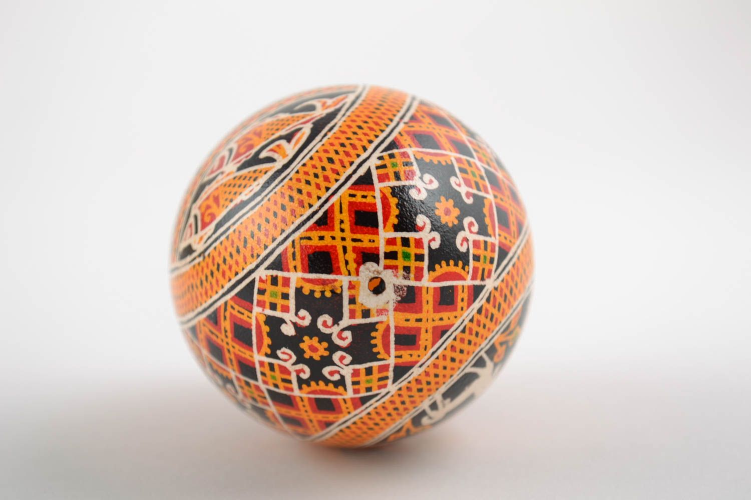 Huevo de Pascua de ganso pintado con acrílicos artesanal con animales foto 5