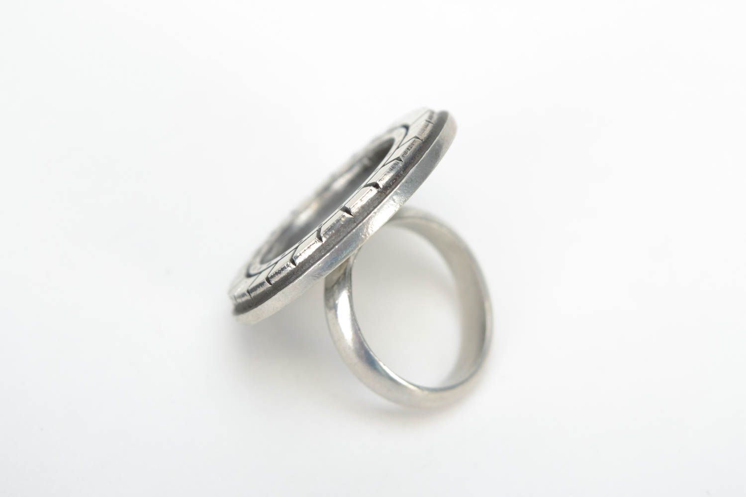 Fornitura para bisutería de metal artesanal redonda con forma de anillo foto 4