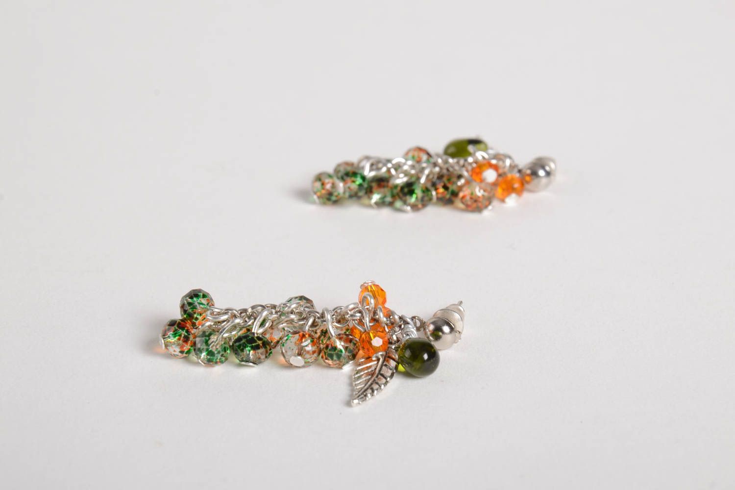 Cute handmade beaded earrings crystal earrings cool accessories for girls photo 3