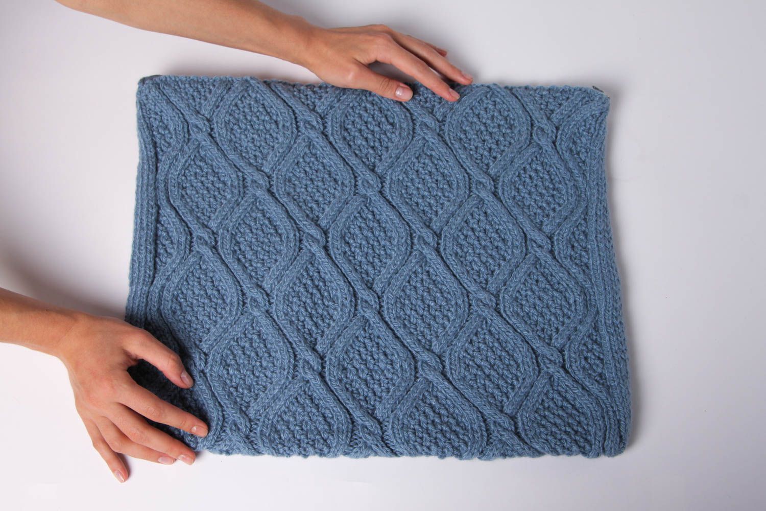 Woolen pillowcase decorative knitted element designer cushion home decoration photo 3