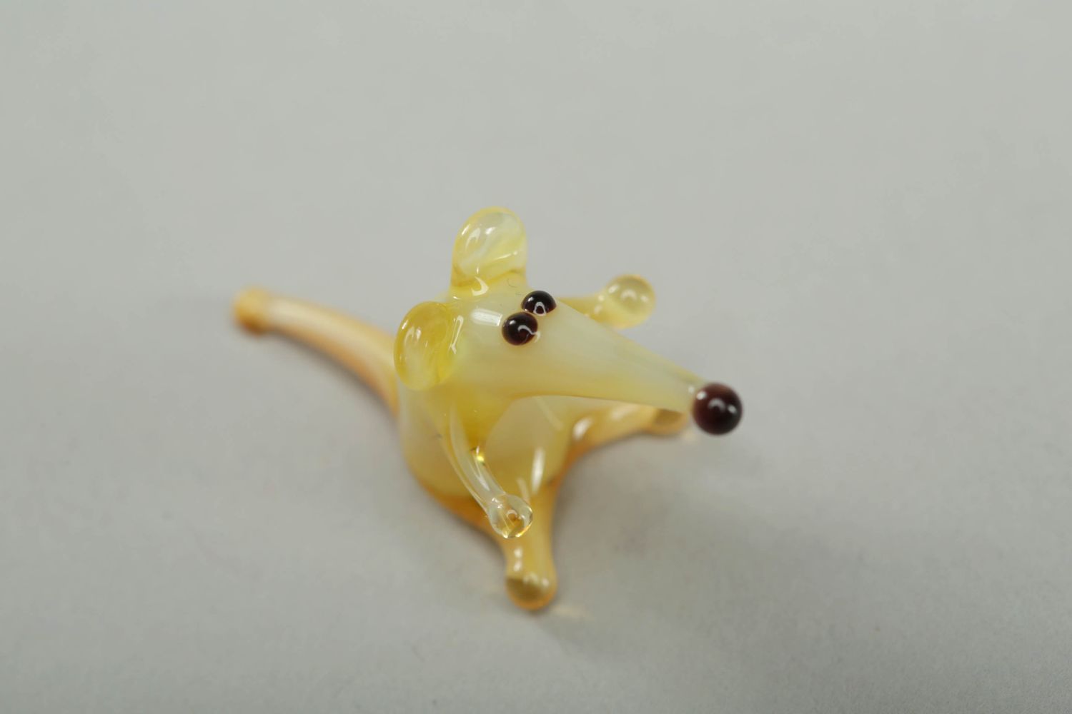 Figurine miniature en verre faite main Souris photo 2