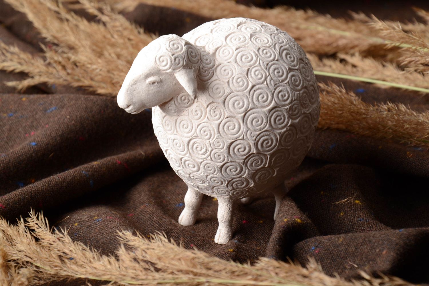 Figurine mouton en masse céramique faite main photo 1