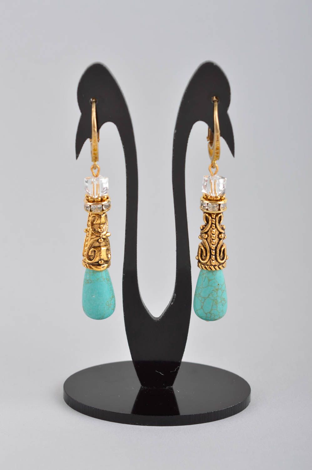 Handmade earrings designer jewelry dangling earrings fashion accessories photo 2
