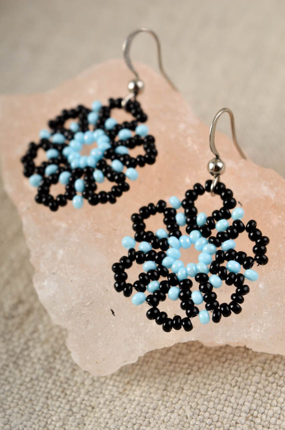 Handmade beaded earrings designer beautiful earrings elegant jewelry gift photo 1