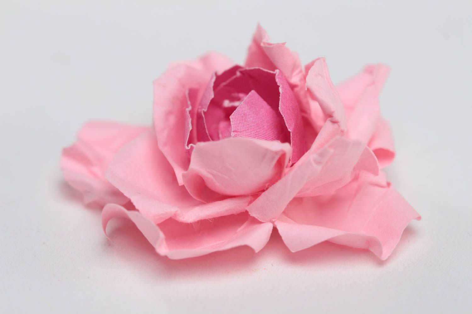 Fleur en papier pour scrapbooking faite main décorative peinte couleur rose photo 3
