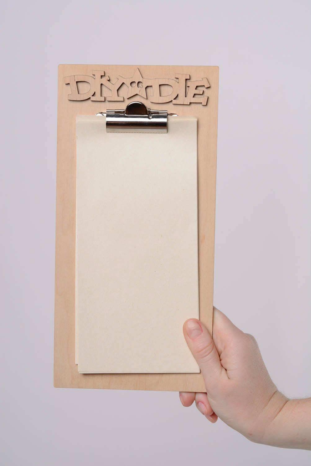 Plywood notice board with clip photo 4