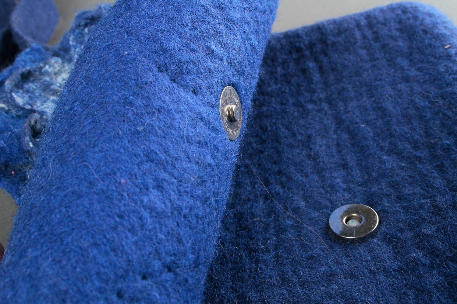 Bolso de tela artesanal azul accesorio para mujer regalo original para amiga foto 5
