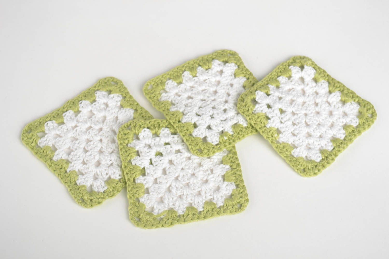 Beautiful handmade crochet coaster 4 hot pads home textiles decorative use only photo 4