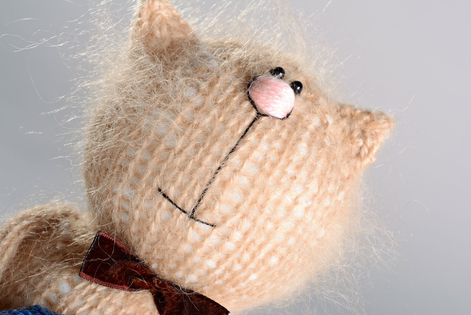 Soft toy made of mohair Gentleman photo 3