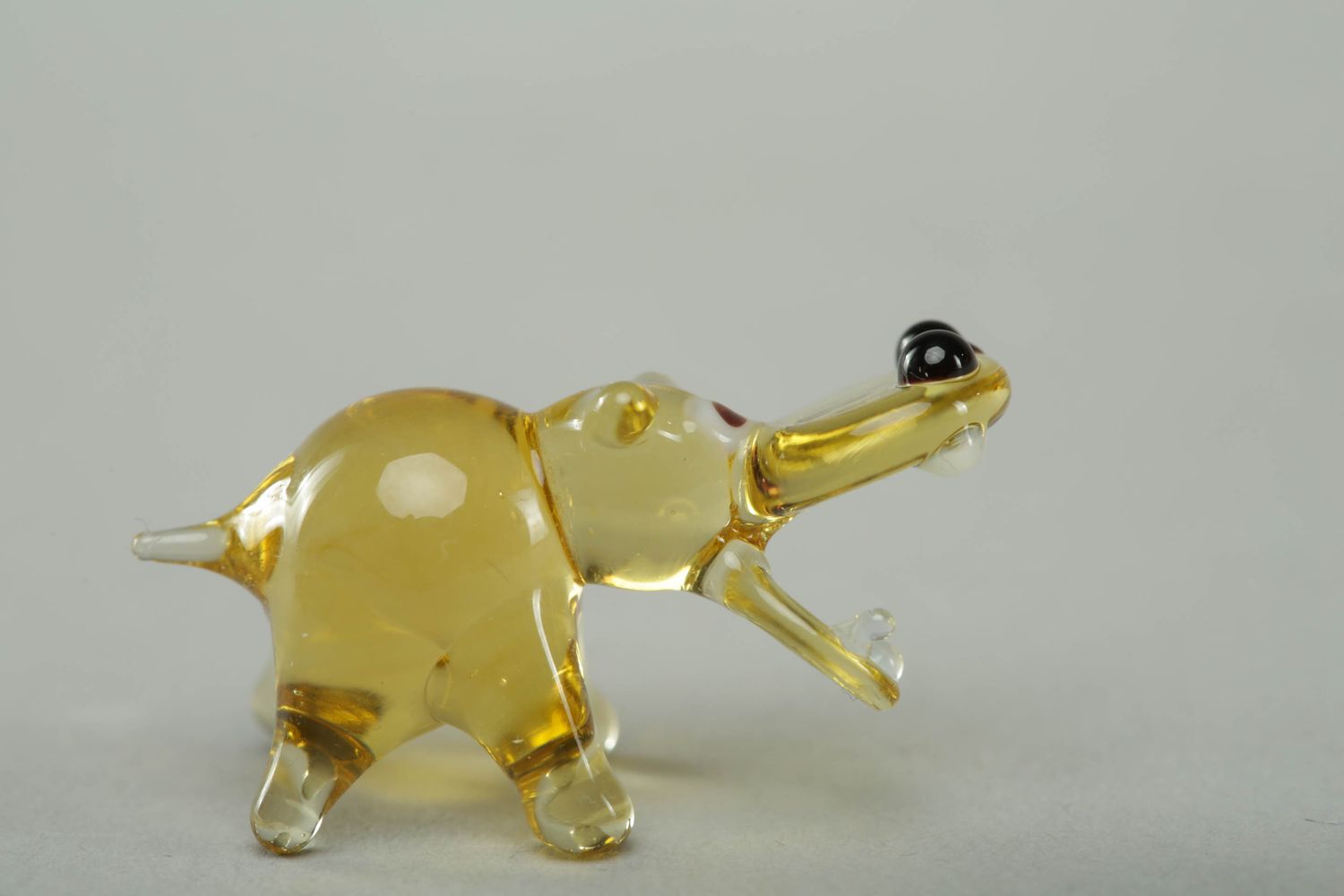 Figurine en verre au chalumeau originale Hippopotame photo 3
