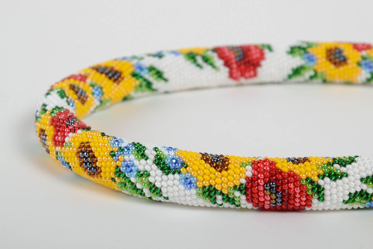 Collier spirale Bijou fait main multicolore perles rocaille design Cadeau femme photo 5