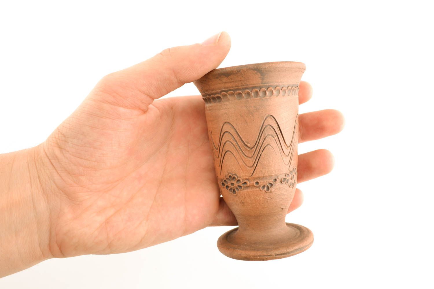Handmade ceramic goblet photo 1
