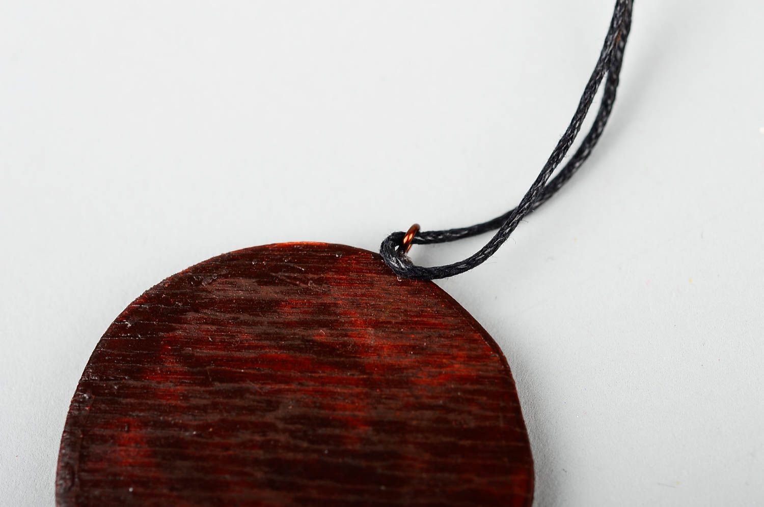 Womens handmade wooden pendant plywood pendant necklace fashion accessories photo 5