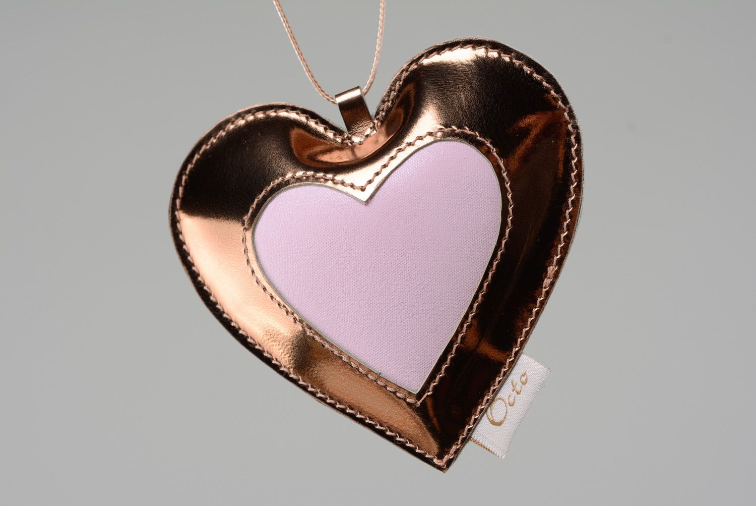 Soft leather keychain Heart photo 4
