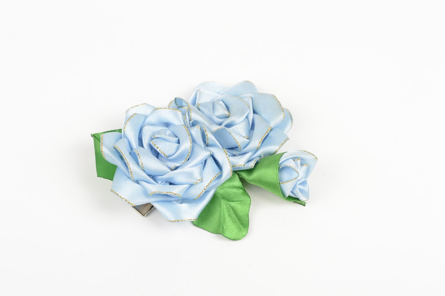 Handmade flower hair clip hair jewelry hair accessories for girls gifts for kids photo 1