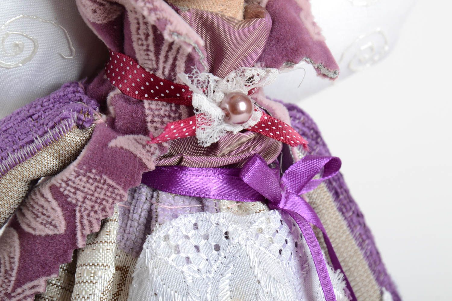 Авторская тканевая кукла ручной работы для декора дома красивая Ангелочек фото 5