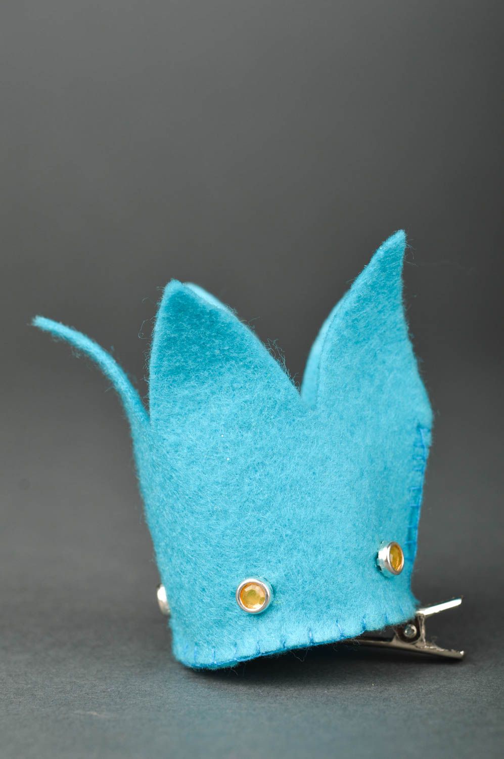 Stylish handmade hair clip cute head accessories for kids textile barrette photo 2