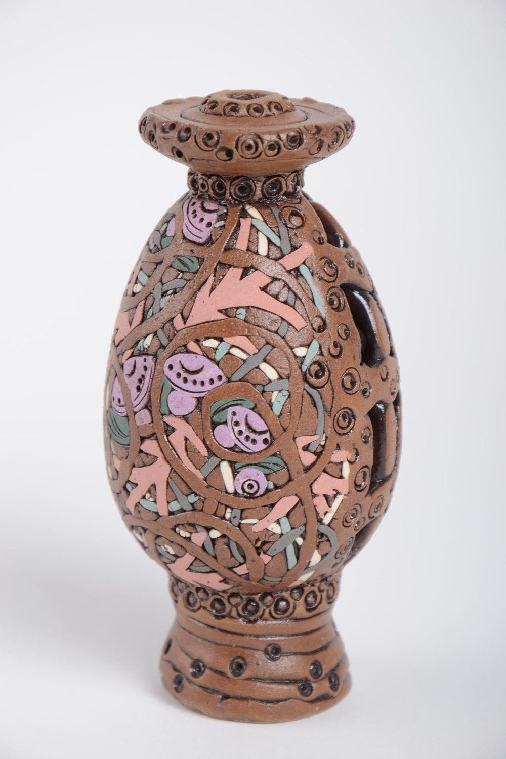 Portavelas de cerámica artesanal regalo original para amigo elemento decorativo foto 4