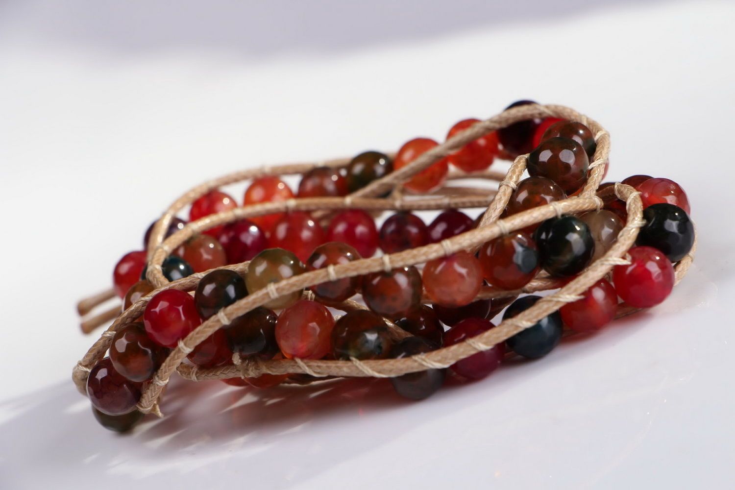 Bracelet made of faceted agate photo 3