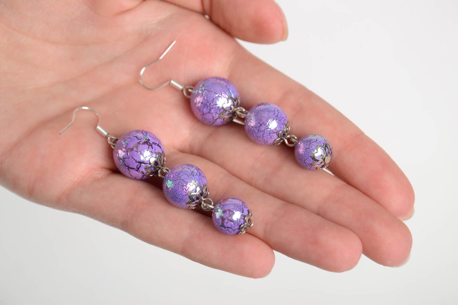 Elegant unusual accessories handmade stylish earrings beautiful jewelry  photo 2