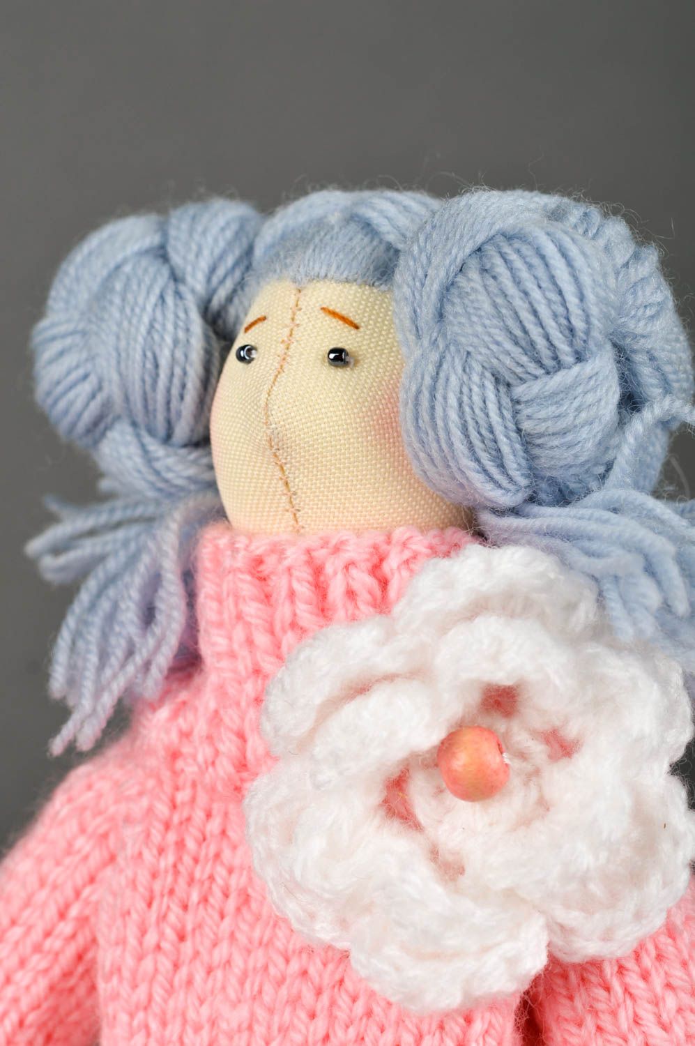 Rag doll handmade fabric toy textile toy for children nursery decor ideas photo 4