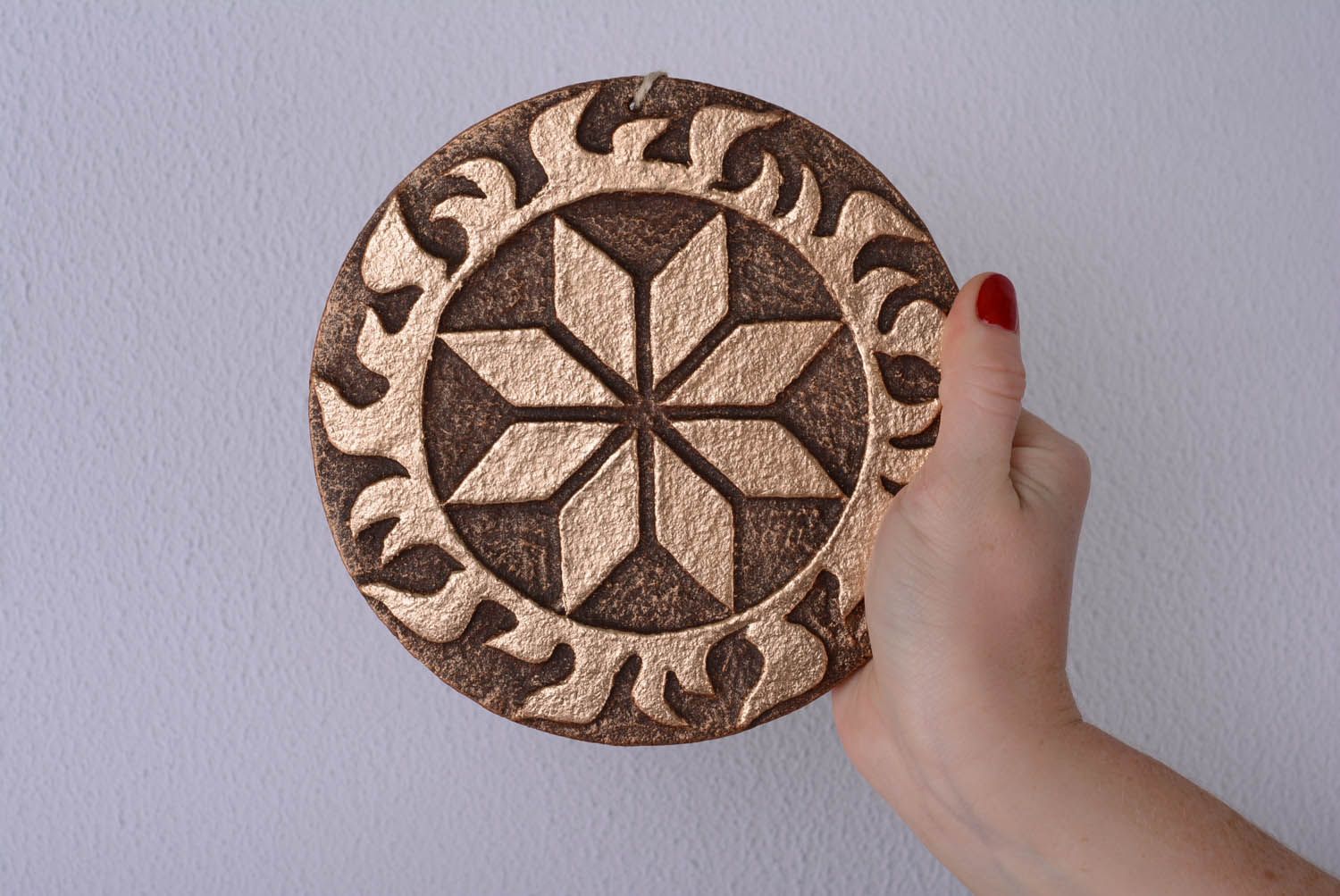 Decorative ceramic pendant amulet Alatir male photo 4