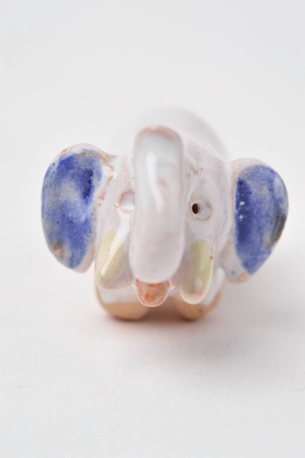 Handgeschaffene Keramik Deko Figur aus Ton schöne Tier Miniatur Figur  foto 8