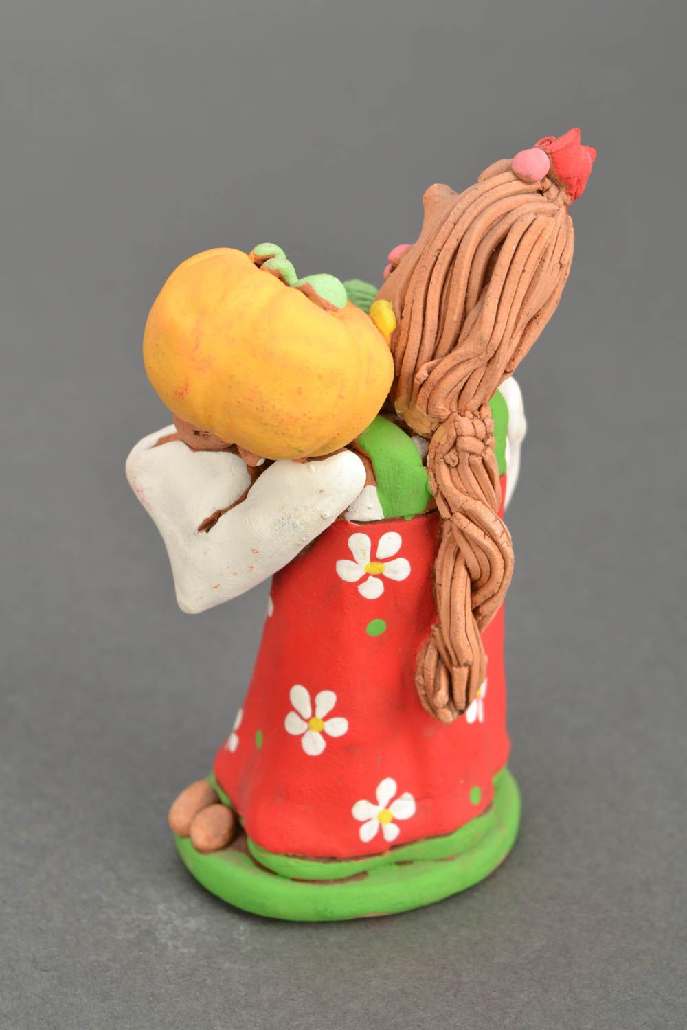 Ceramic figurine with painting Cossack Woman with Vegetables photo 5