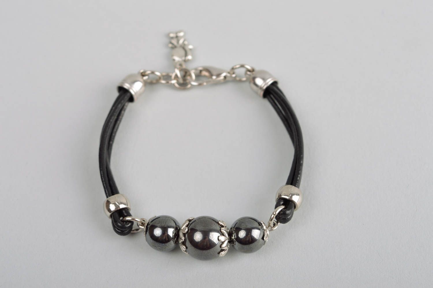 Unusual handmade gemstone bracelet leather bracelet designs gifts for her photo 2