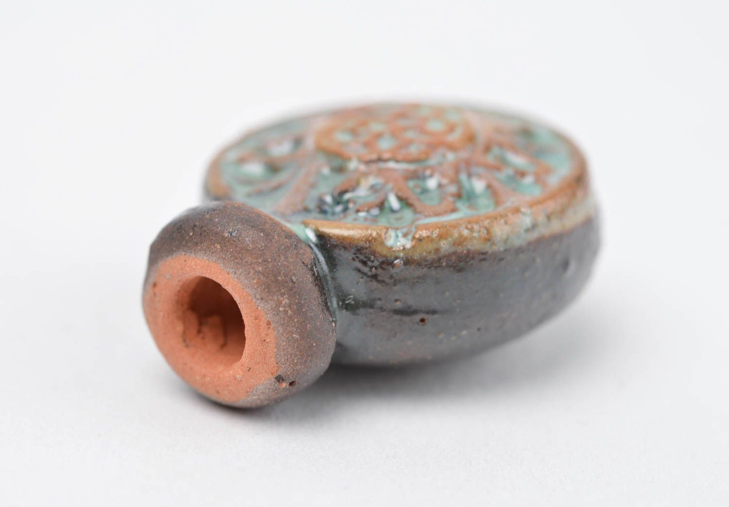 Handmade pendant designer aroma pendant clay pendant unusual accessory photo 3