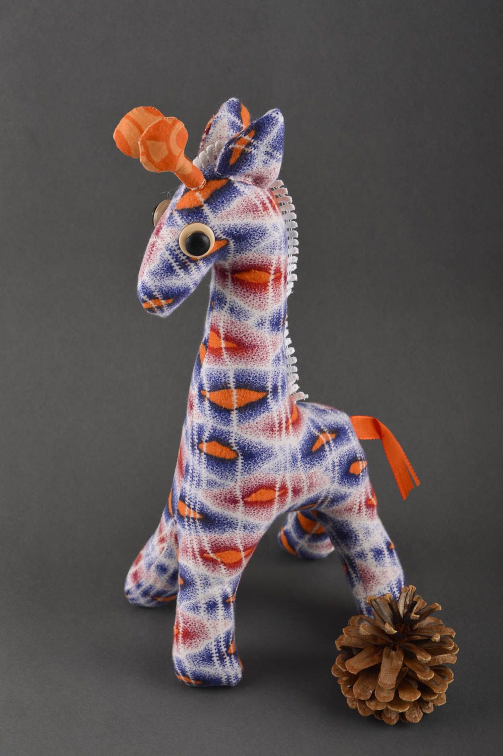 Игрушка жираф ручной работы детская игрушка хлопковая мягкая игрушка авторская фото 1