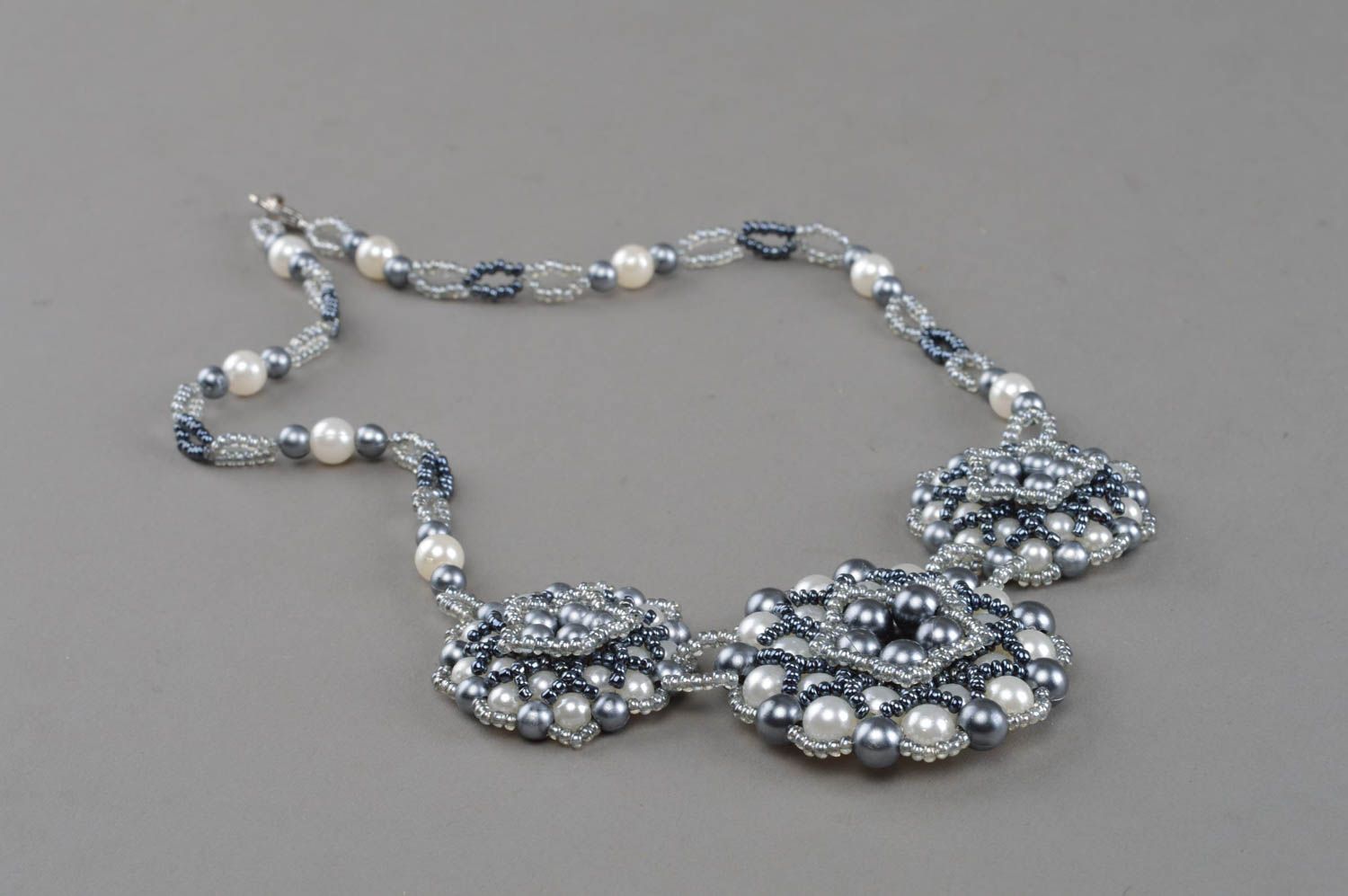 Women's handmade necklace beaded accessory elegant jewelry for women photo 3