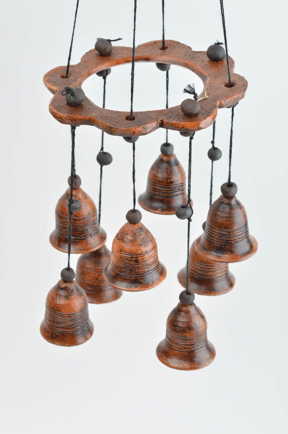 Колокольчики на дверь ручной работы глиняный сувенир музыкальные колокольчики фото 3