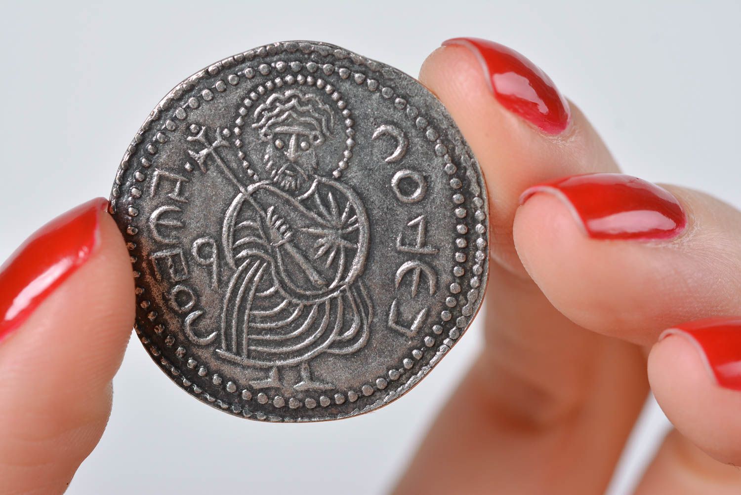Копия монеты handmade редкая монета посеребренная старая монета декор Святополка фото 4