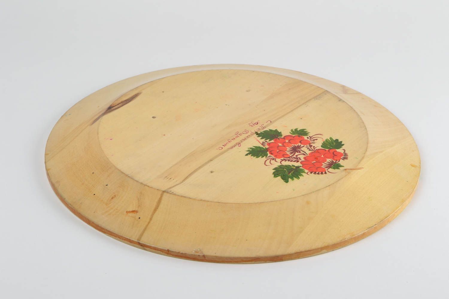 Plato de madera pintado hecho a mano decoración de casa regalo original foto 5