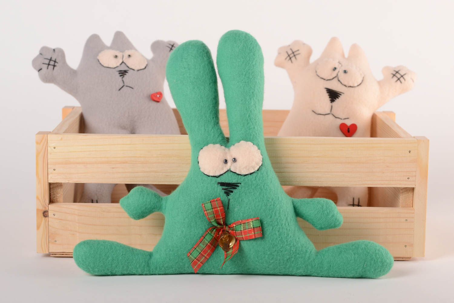 Handmade soft textile toy beautiful designer toy cute present for kids photo 1