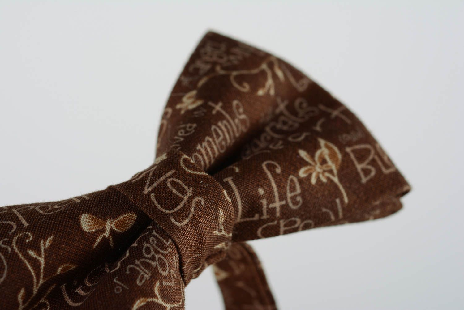 Textile bow tie Words photo 4