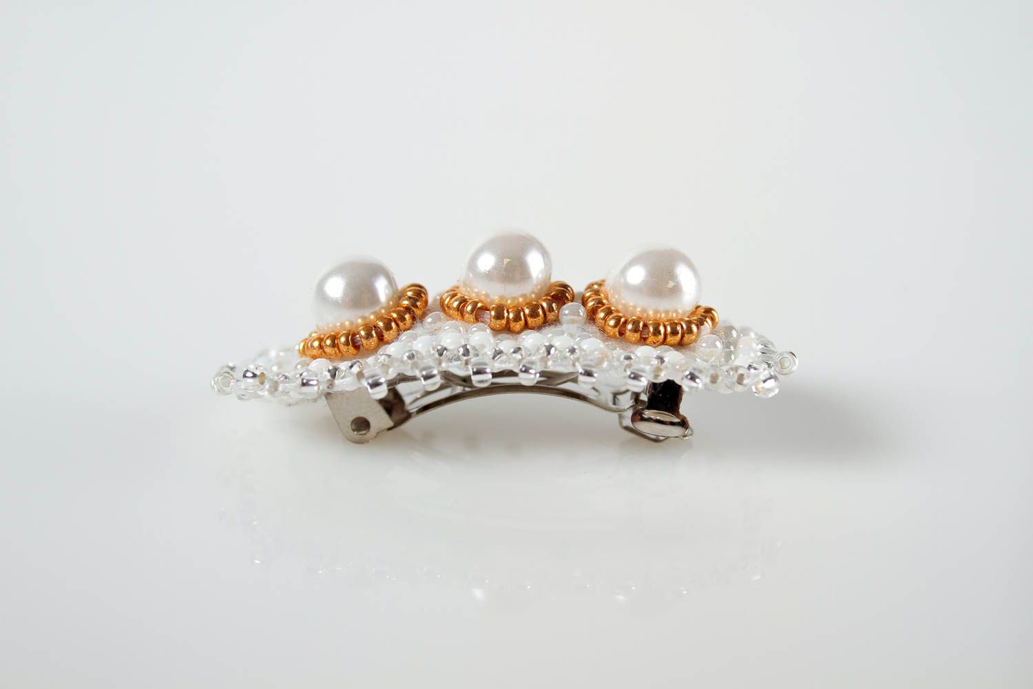 Hair accessories handmade jewelry beaded hairpin design barrette gift for women photo 4