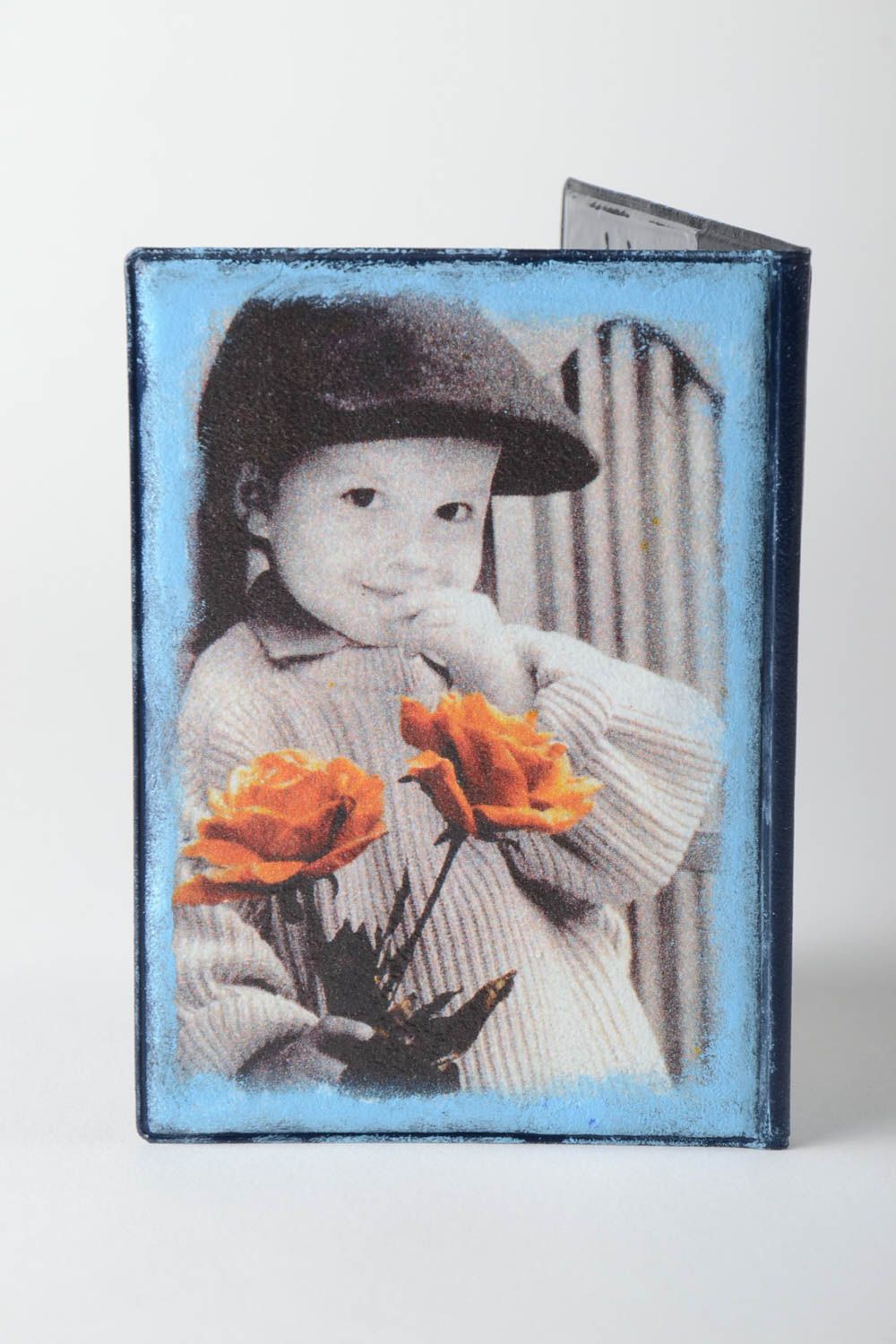 Estuche para pasaporte artesanal accesorio para mujer regalo original Enamorados foto 5