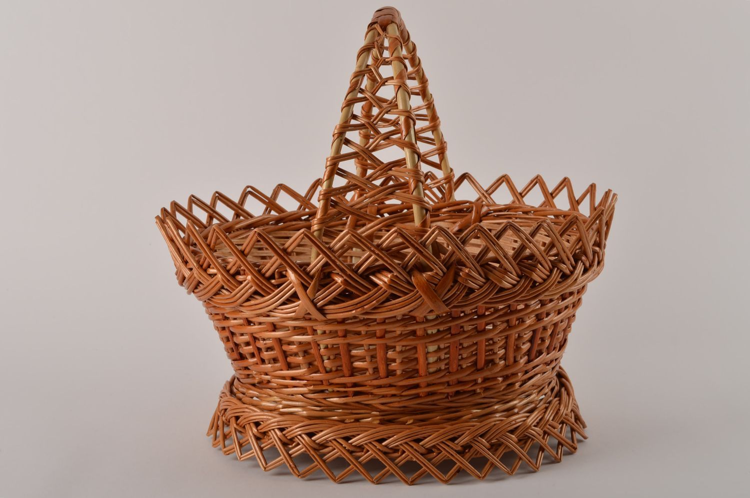 Stylish handmade woven basket beautiful Easter basket design home goods photo 2