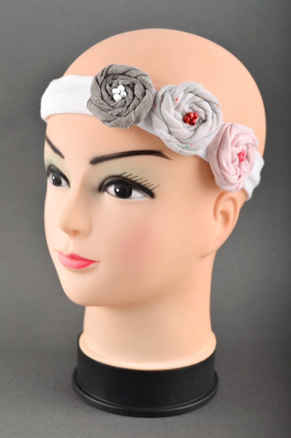 Handmade Mädchen Haarschmuck Haarband mit Blume Accessoire für Haare elegant foto 1