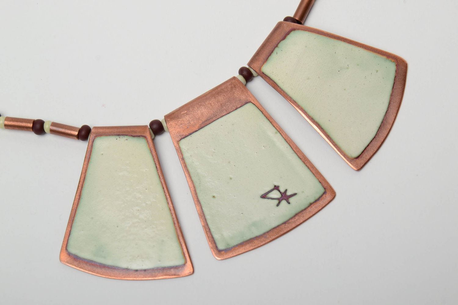 Handgemachte Halskette aus Kupfer  foto 5
