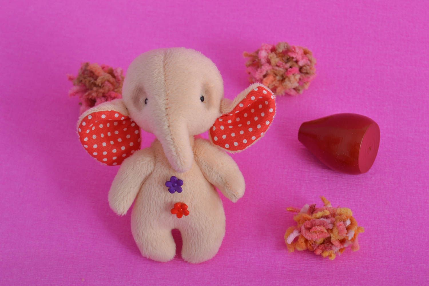 Handmade Kuscheltier Elefant Kleinkinder Spielzeug Stoff Tier Spielzeug Elefant foto 1