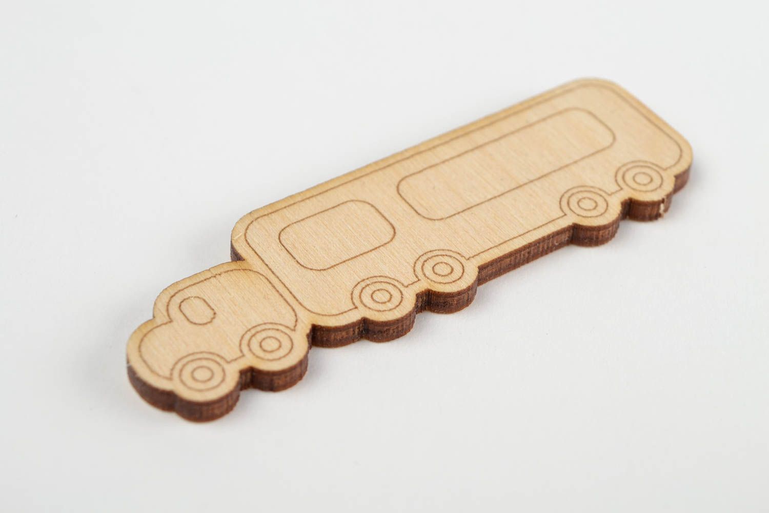 Lastwagen Holz handmade Miniatur Figur Holz Rohling zum Bemalen Kinder Geschenk foto 3