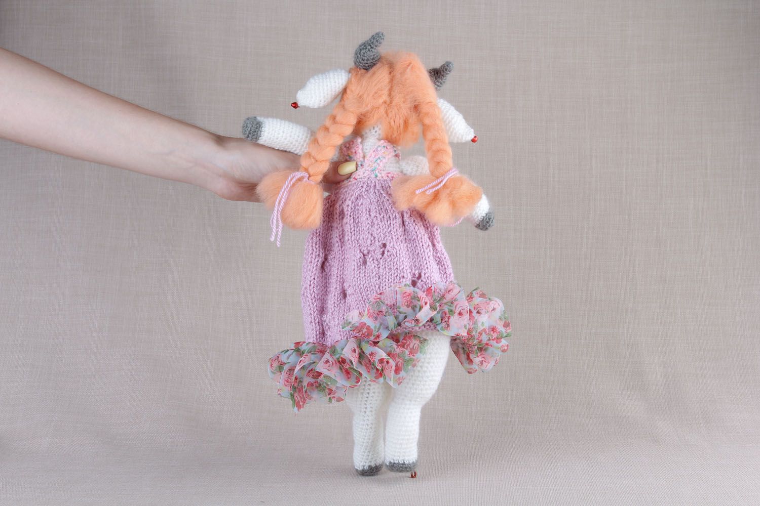 Homemade crochet soft toy Goat photo 3