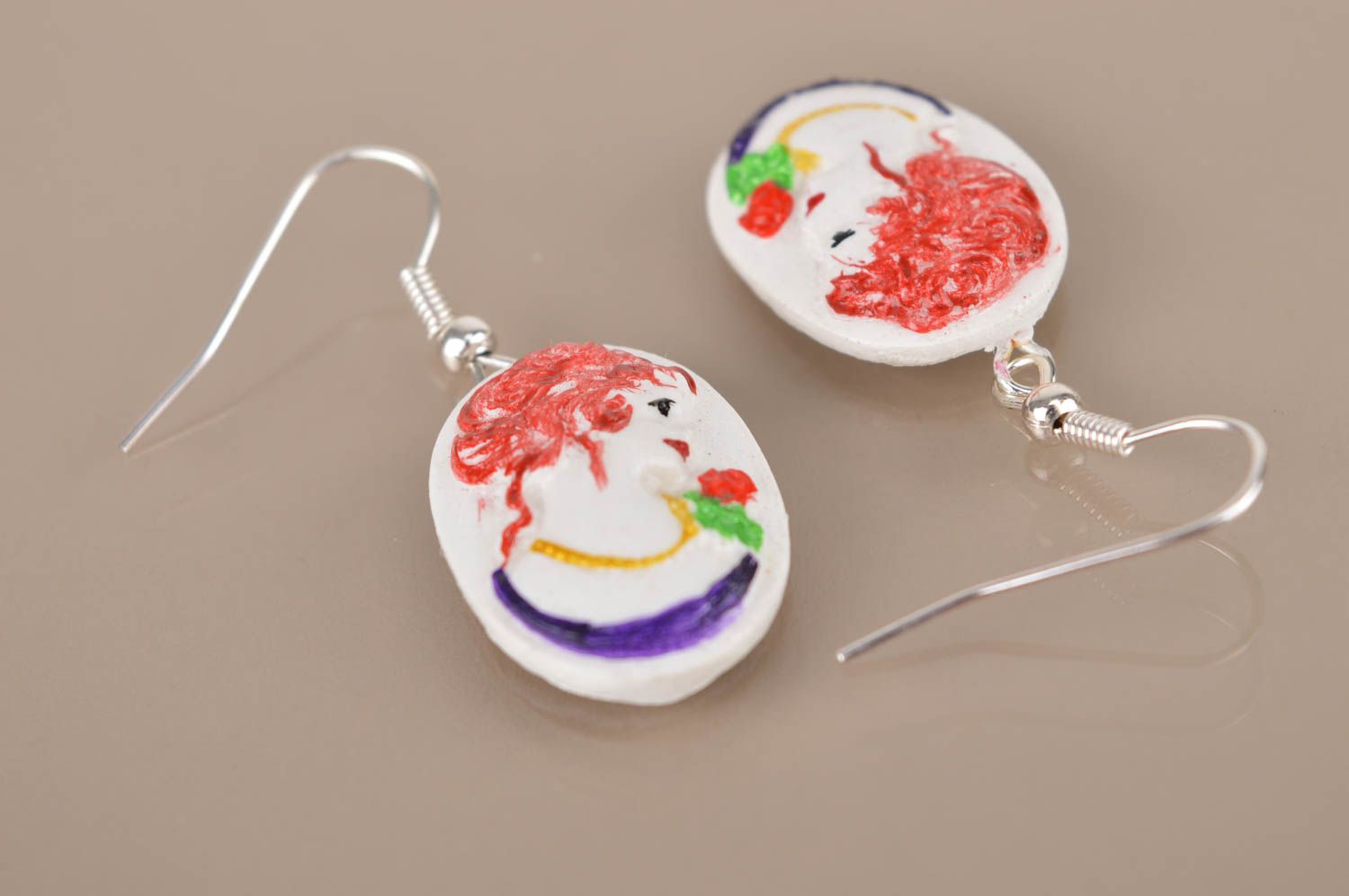 Damen Ohrringe Geschenk für Frauen Schmuck aus Keramik Handgemachte Ohrringe foto 4
