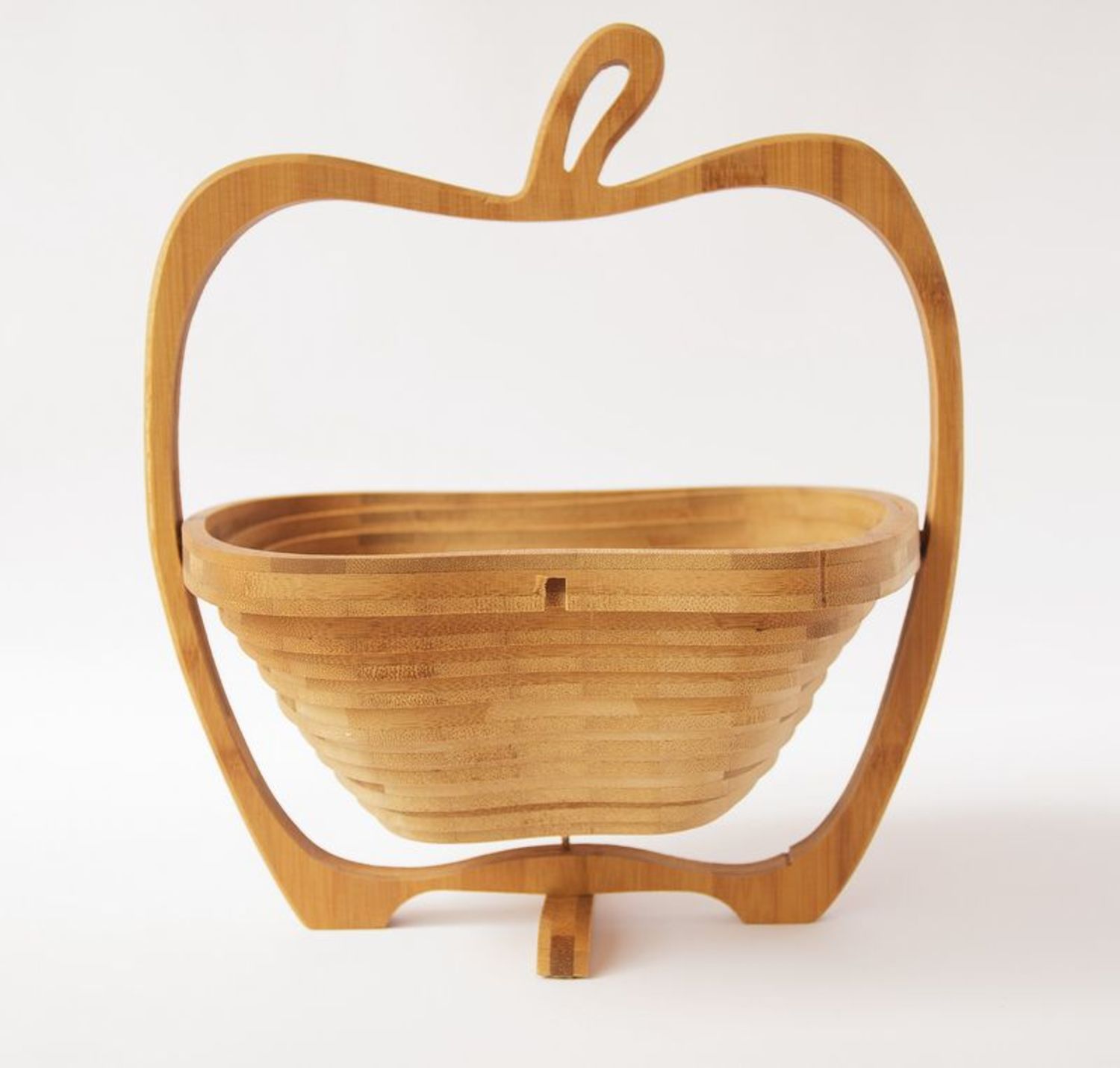 8 inches wide wooden folding fruit basket 11 inches tall 1,4 lb photo 5