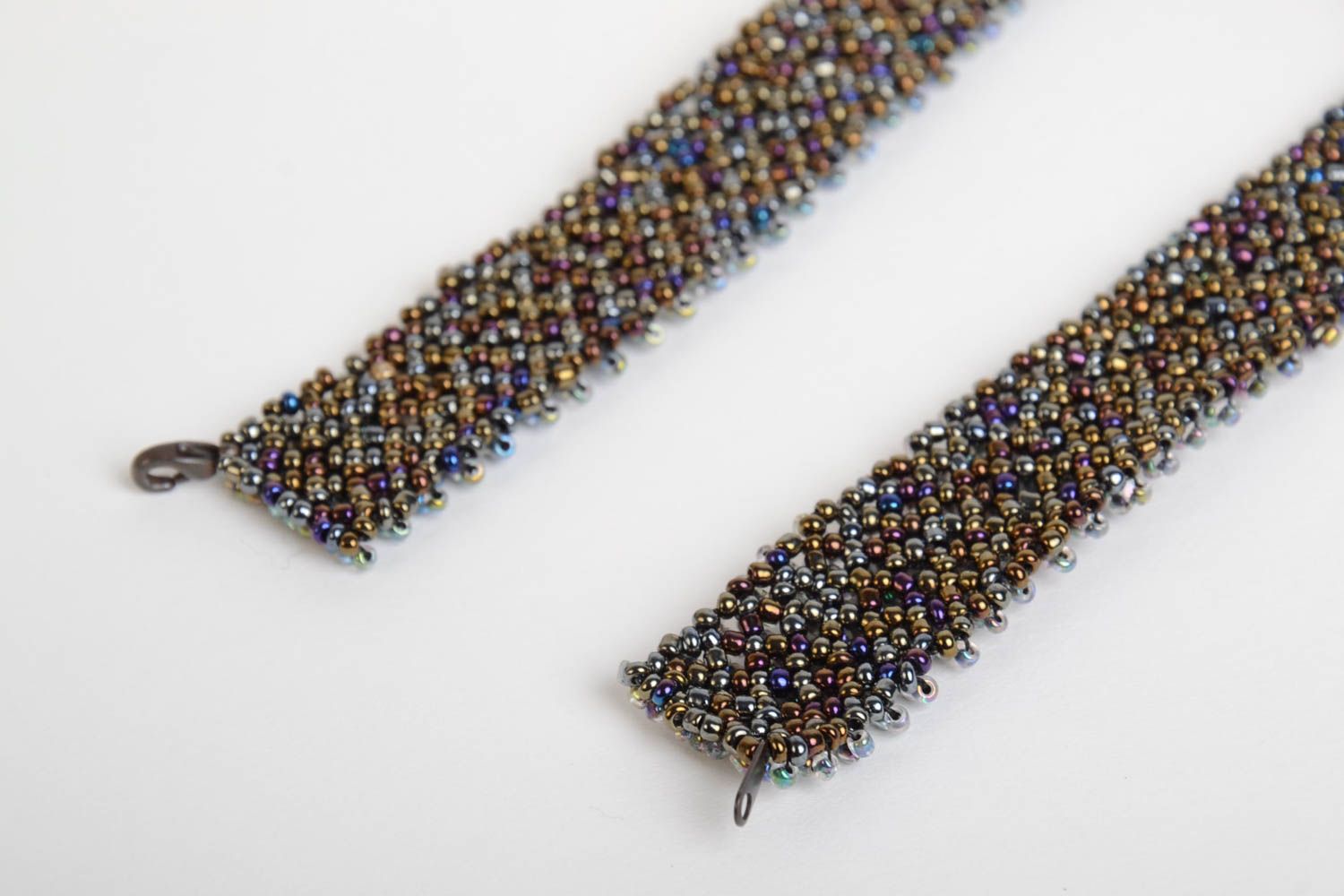 Handmade lange Halskette Schmuck aus Rocailles Accessoire für Frauen originell foto 4