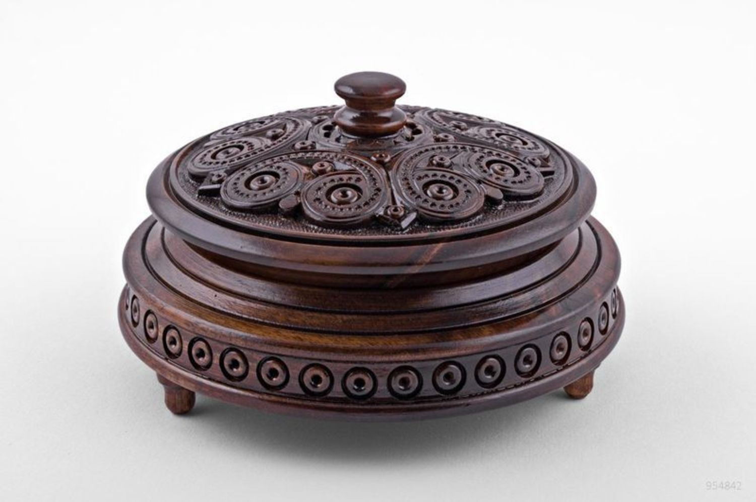 Carved wooden box photo 3