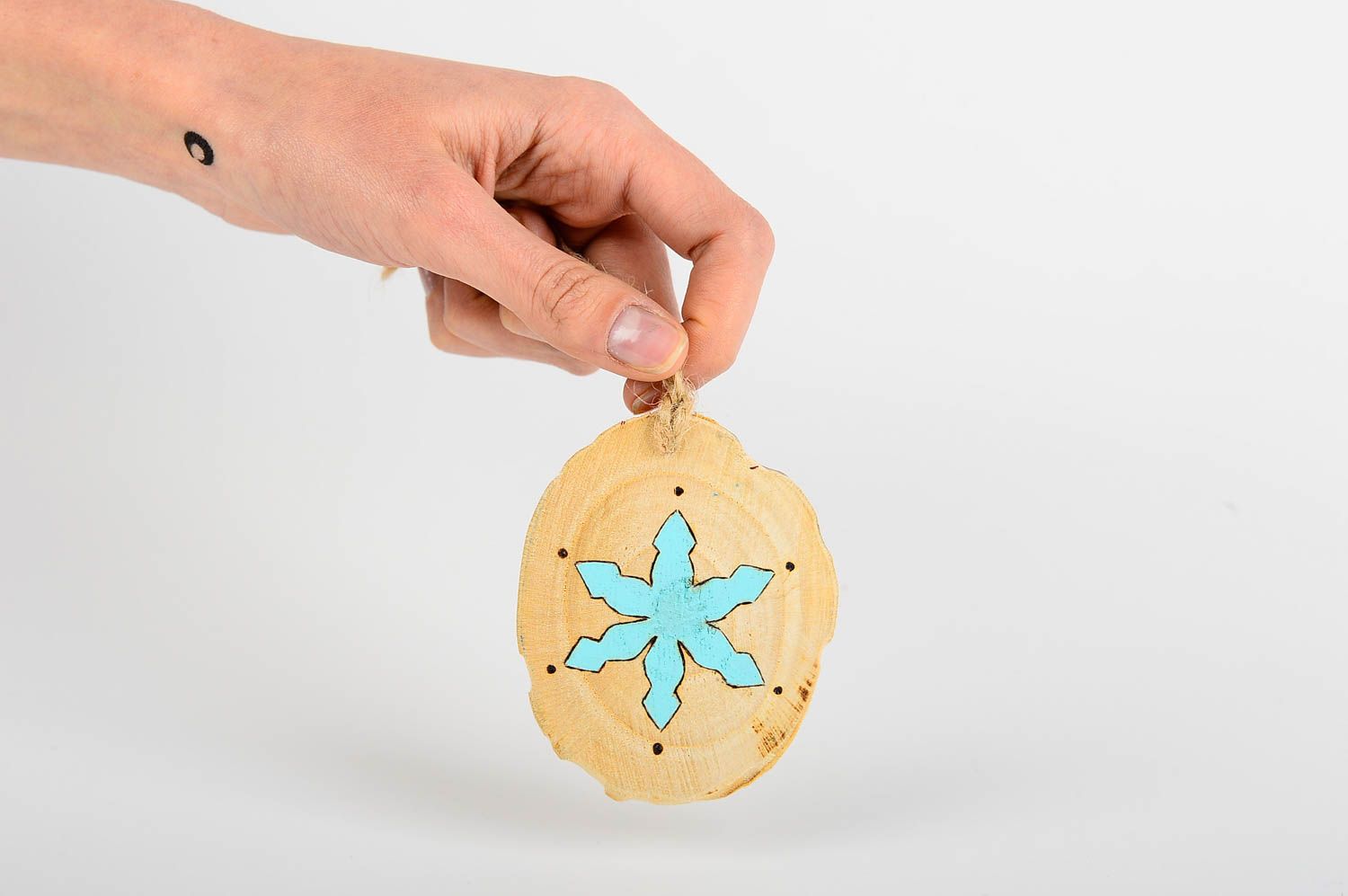 Игрушка на елку handmade декор для дома игрушка из дерева рождественская фото 2